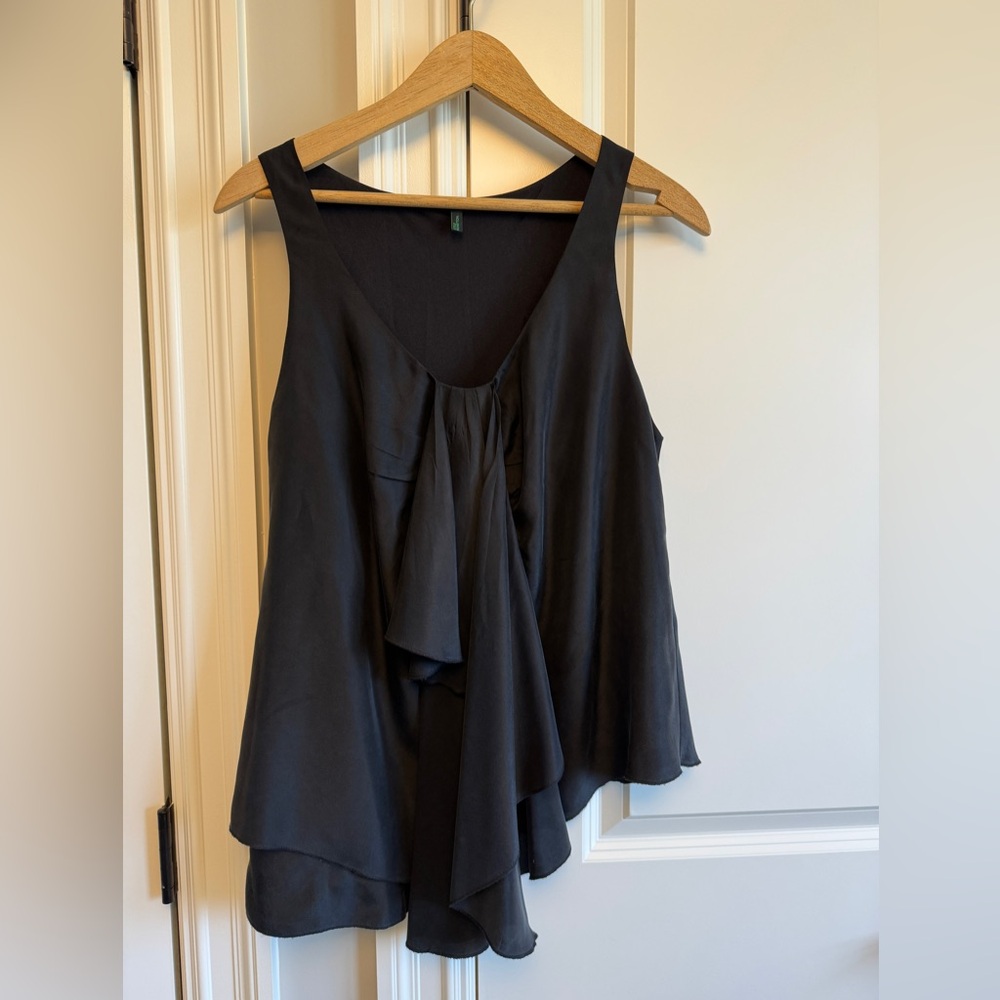 Benetton asymmetrical Silk sleeveless top